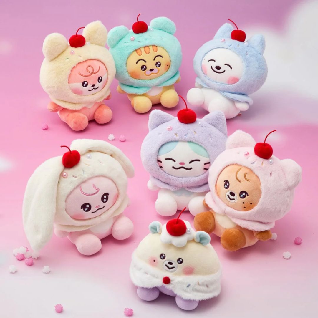 NCT Dream Sweet Dreamiez small sitting plush — all 7 characters together